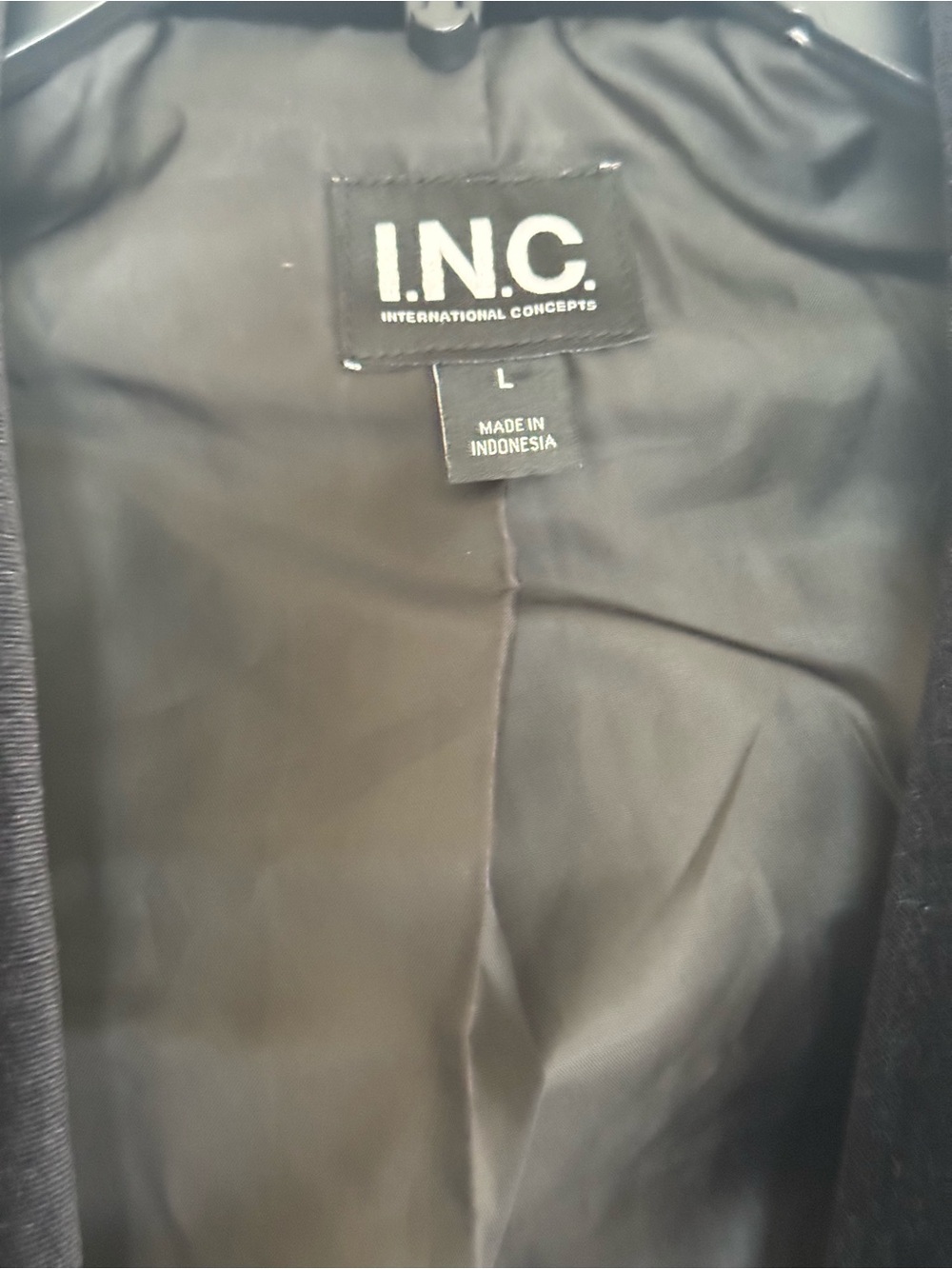 INC International Concepts Black Velvet Shawl-Collar Blazer - Picture 3 of 4